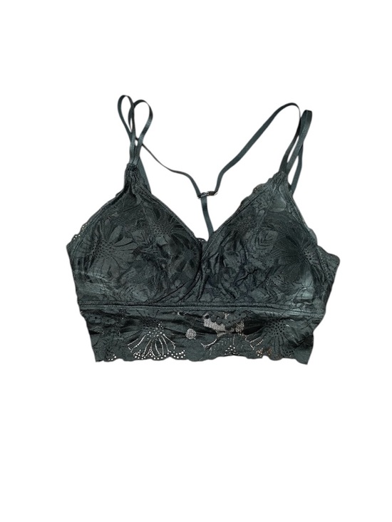 aerie Other - Aerie Bralette Black Padded Lace Racerback Gold Hardware Floral Boho XL